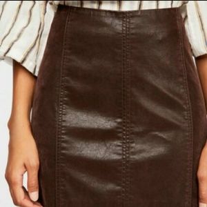 FREE PEOPLE Modern Femme Vegan Suede Mini Skirt